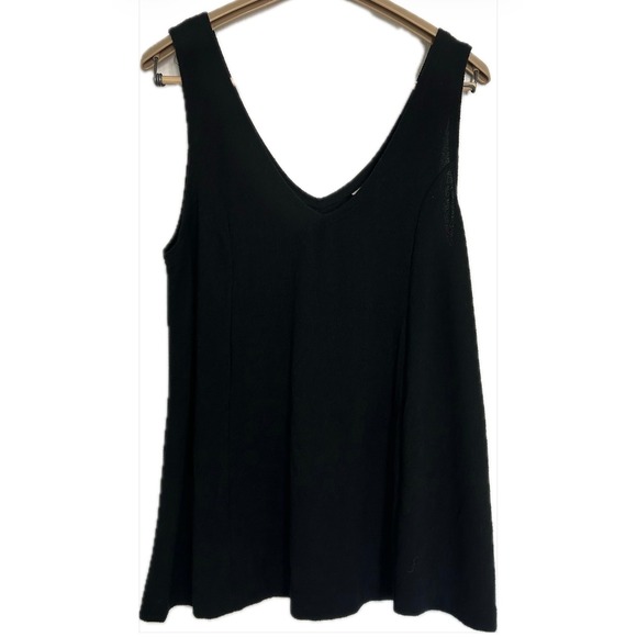 Ava & Viv Tops - Ava & Viv Womens XXL Black V-Neck Sleeveless Tank Top A-Line Seamed Blouse